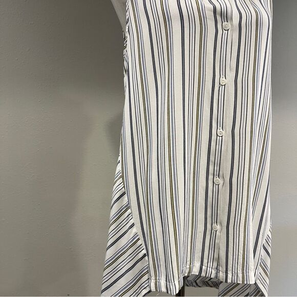 Max Studio Striped Sleeveless Button-Up Top size medium - Picture 4 of 12